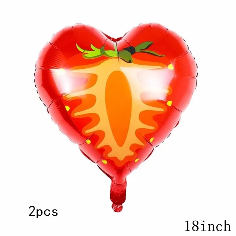 32Inch Donut globos Foil Balloon Fruit Ice Cream Helium Balloon Birthday Party Decoration Kids Toy Sweet Digital baby shower