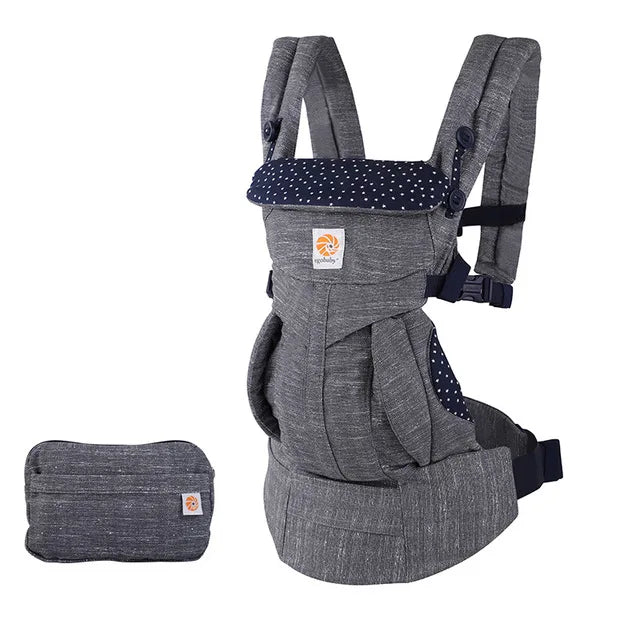 Breeze 360 Ergonomic Kid Kangaroo Infant Baby Carrier All Positions Sling Wrap Cool Air Mesh Cotton Backpack 0-36 Months Egobaby