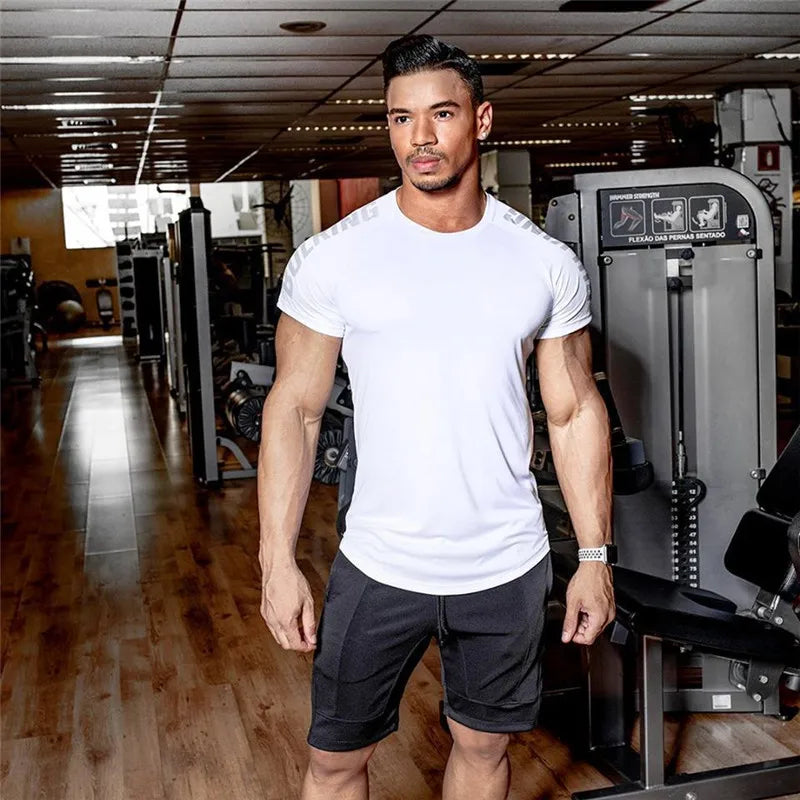 New large-type Men Compression T-shirt men Sporting Skinny Tee Shirt Male Gyms Running T-shirt Fitness Sports men t-shirts