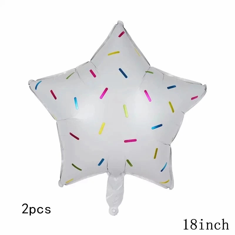 32Inch Donut globos Foil Balloon Fruit Ice Cream Helium Balloon Birthday Party Decoration Kids Toy Sweet Digital baby shower