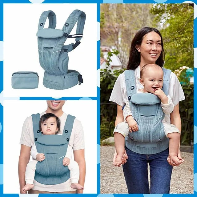 Breeze 360 Ergonomic Kid Kangaroo Infant Baby Carrier All Positions Sling Wrap Cool Air Mesh Cotton Backpack 0-36 Months Egobaby