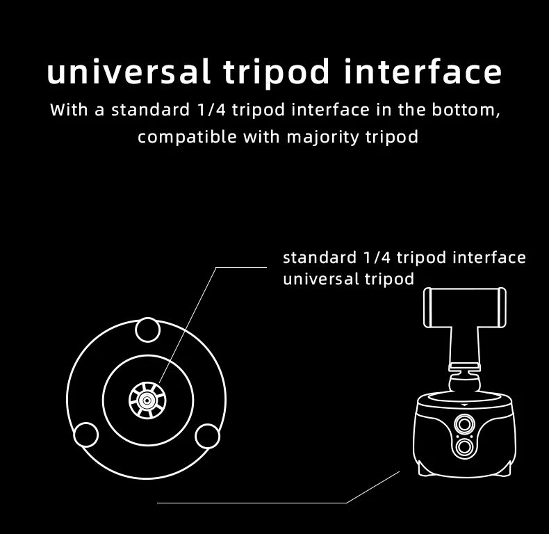 360 Degree AI Face Tracking Gimbal Stabilizer