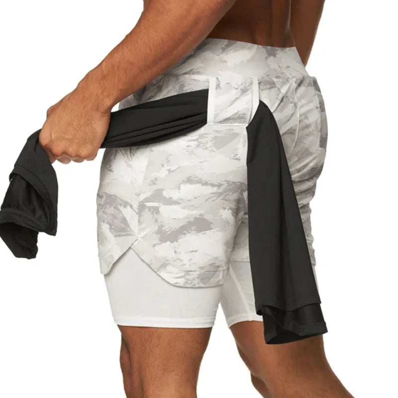 Running Shorts Men 2 In 1 Double-deck Quick Dry