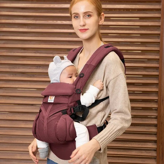 Breeze 360 Ergonomic Kid Kangaroo Infant Baby Carrier All Positions Sling Wrap Cool Air Mesh Cotton Backpack 0-36 Months Egobaby