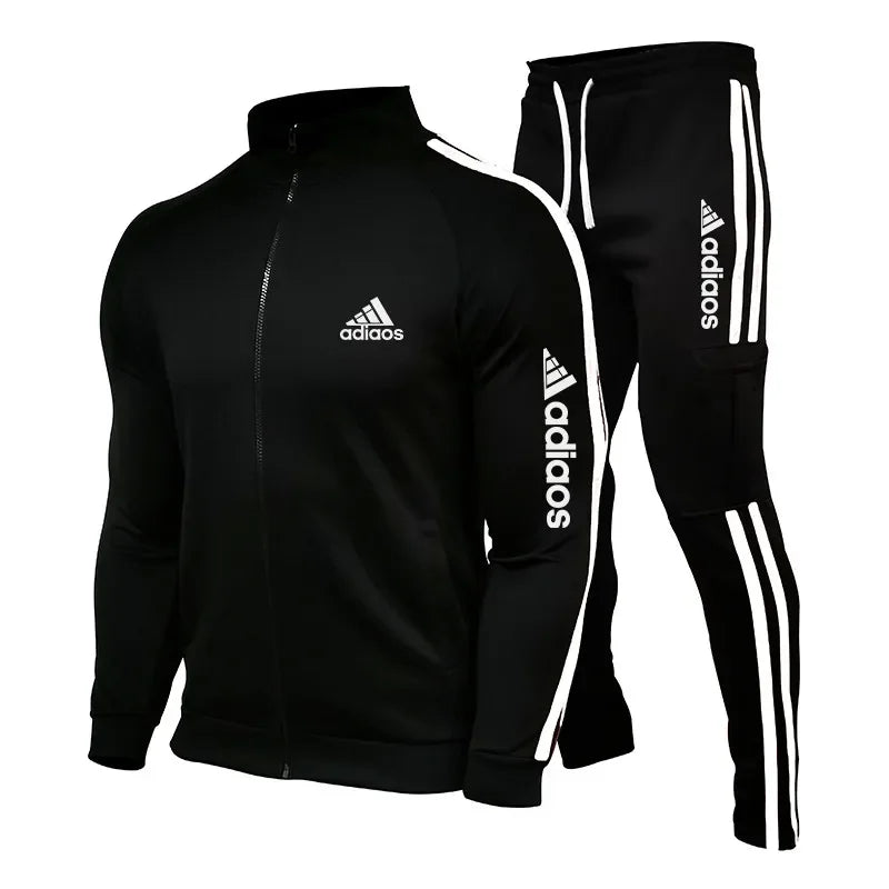 New Mens Tracksuits Men Sets Sweatshirt+sweatpants Tracksuit Zipper Stand Collar Sports Suit Jogging Fitness Men Clothing