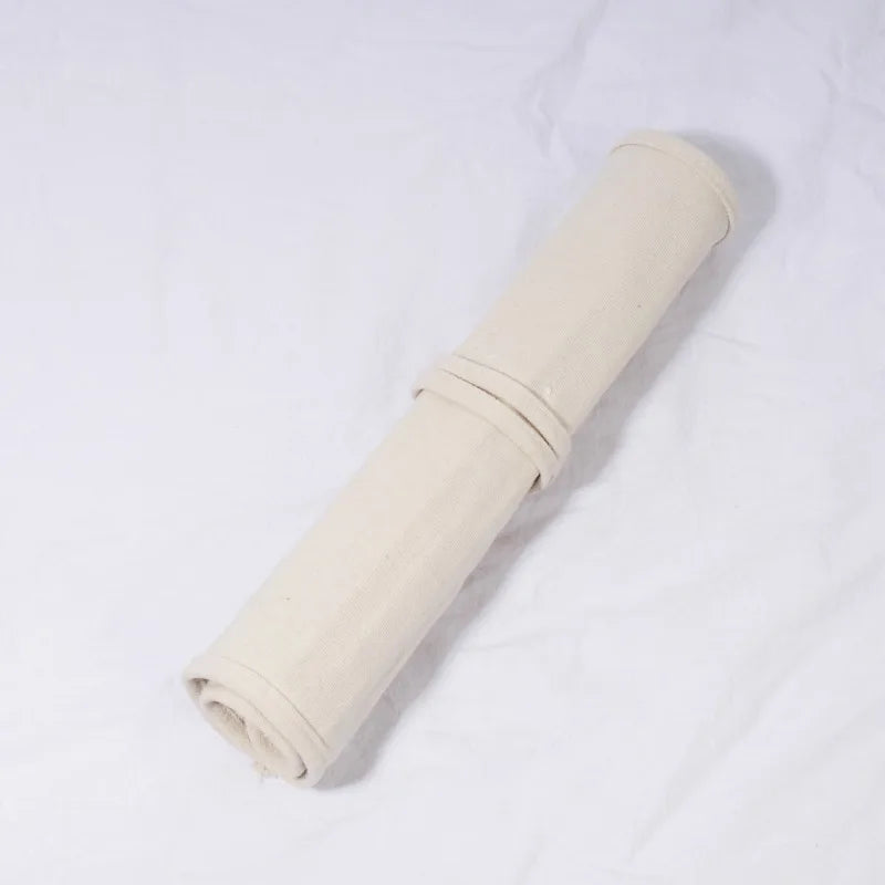 16/22 Holes Makeup Brush Storage Bag Women's Canvas Cosmetic Pouch Travel Fold Organizer Portable Bundle Strap Design Beauty Bag