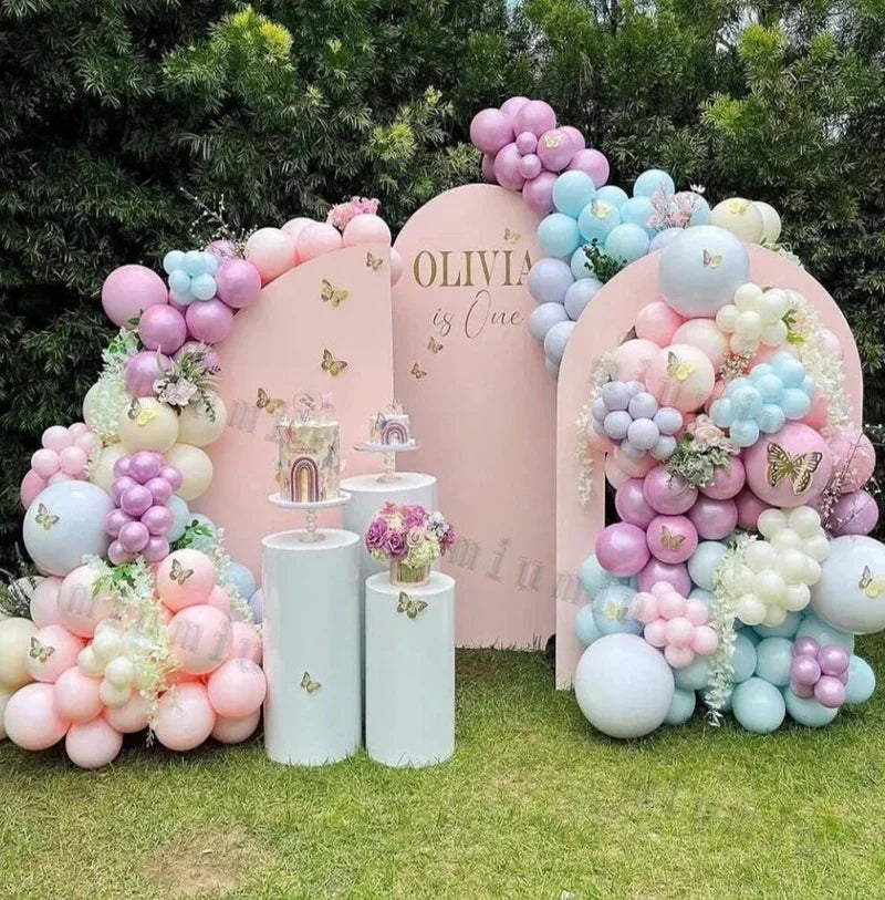 Macaron Rainbow Balloon Garland Arch Kit Girls Pastel Wedding Happy Birthday Party Pink Balloons Baby Shower Decoration Kid Gift