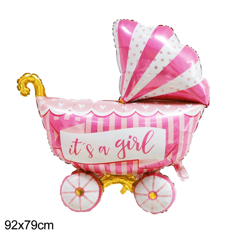 4D Transparent Baby Shower Boy Girl Bear Bubble Ball Kids 1st Birthday Party Blue Pink Helium Balloon Gender Reveal Decoration