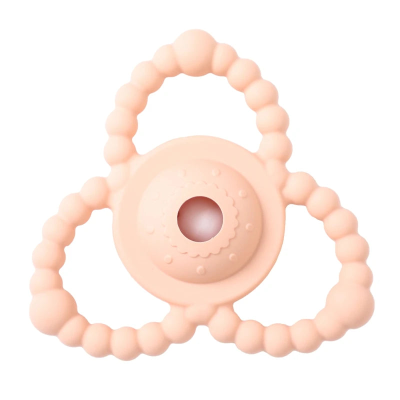 Let's Make 1PC Silicone Teether Baby Rudder Shape Wooden Teether Ring Kid Gift BPA Free Silicone Children Goods Kid Teething Toy