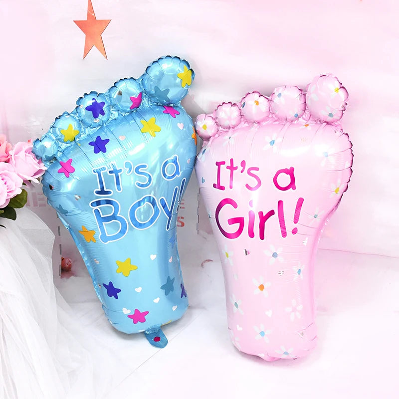 4D Transparent Baby Shower Boy Girl Bear Bubble Ball Kids 1st Birthday Party Blue Pink Helium Balloon Gender Reveal Decoration