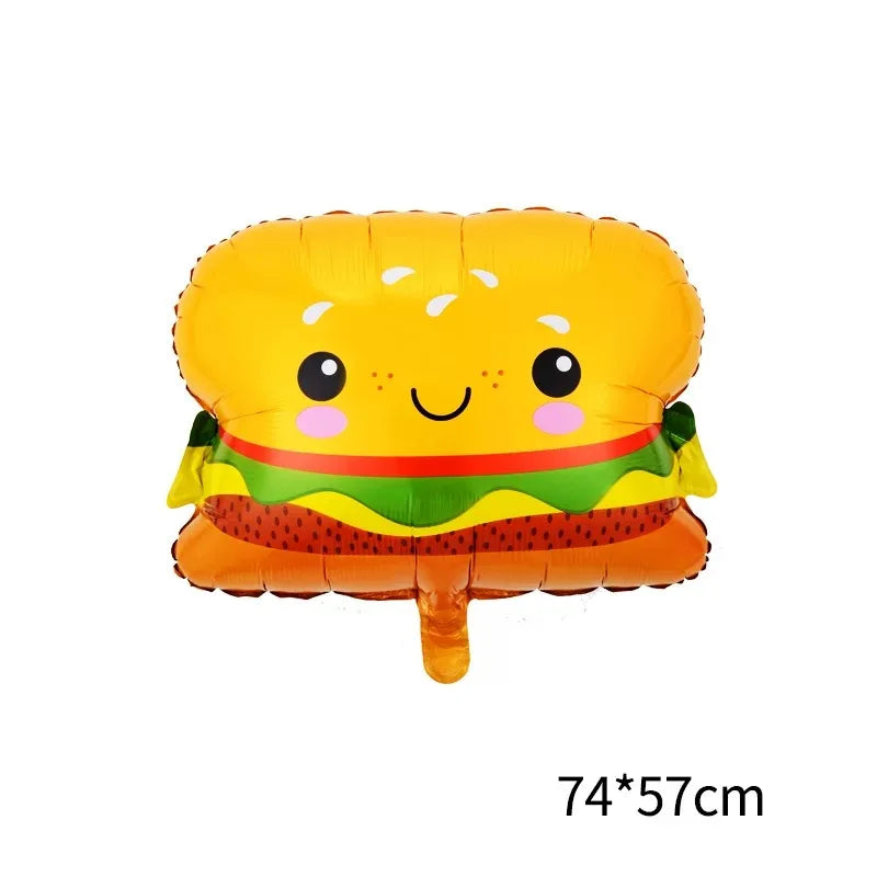32Inch Donut globos Foil Balloon Fruit Ice Cream Helium Balloon Birthday Party Decoration Kids Toy Sweet Digital baby shower
