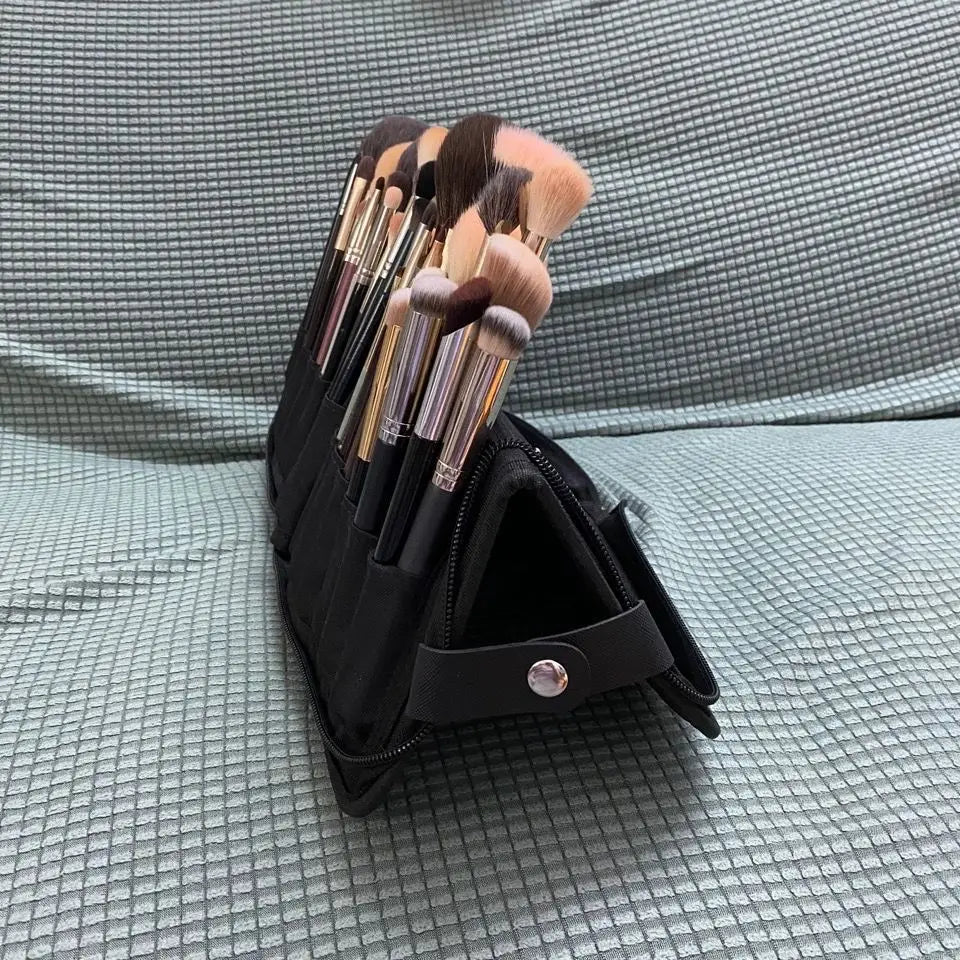 Women Foldable Makeup Brush Bag Organizer Female Travel Cosmetic Toiletry Case for Beauty Tools Wash Accessories Pouch