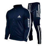 New Mens Tracksuits Men Sets Sweatshirt+sweatpants Tracksuit Zipper Stand Collar Sports Suit Jogging Fitness Men Clothing