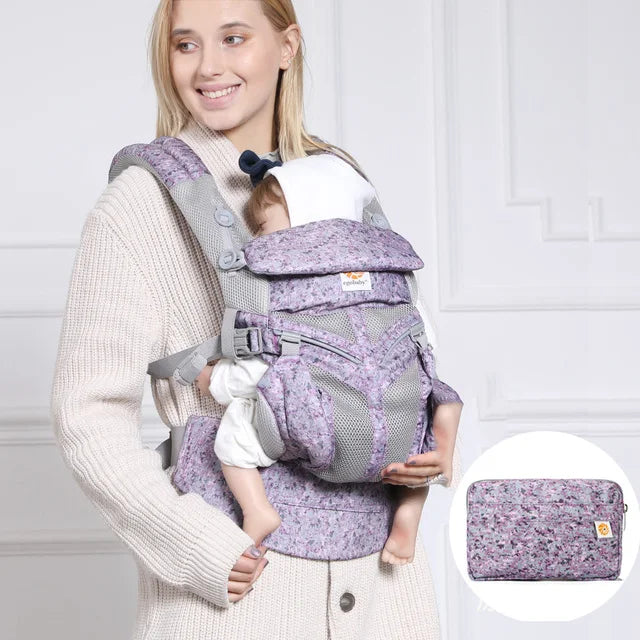 Breeze 360 Ergonomic Kid Kangaroo Infant Baby Carrier All Positions Sling Wrap Cool Air Mesh Cotton Backpack 0-36 Months Egobaby