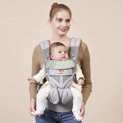 Breeze 360 Ergonomic Kid Kangaroo Infant Baby Carrier All Positions Sling Wrap Cool Air Mesh Cotton Backpack 0-36 Months Egobaby
