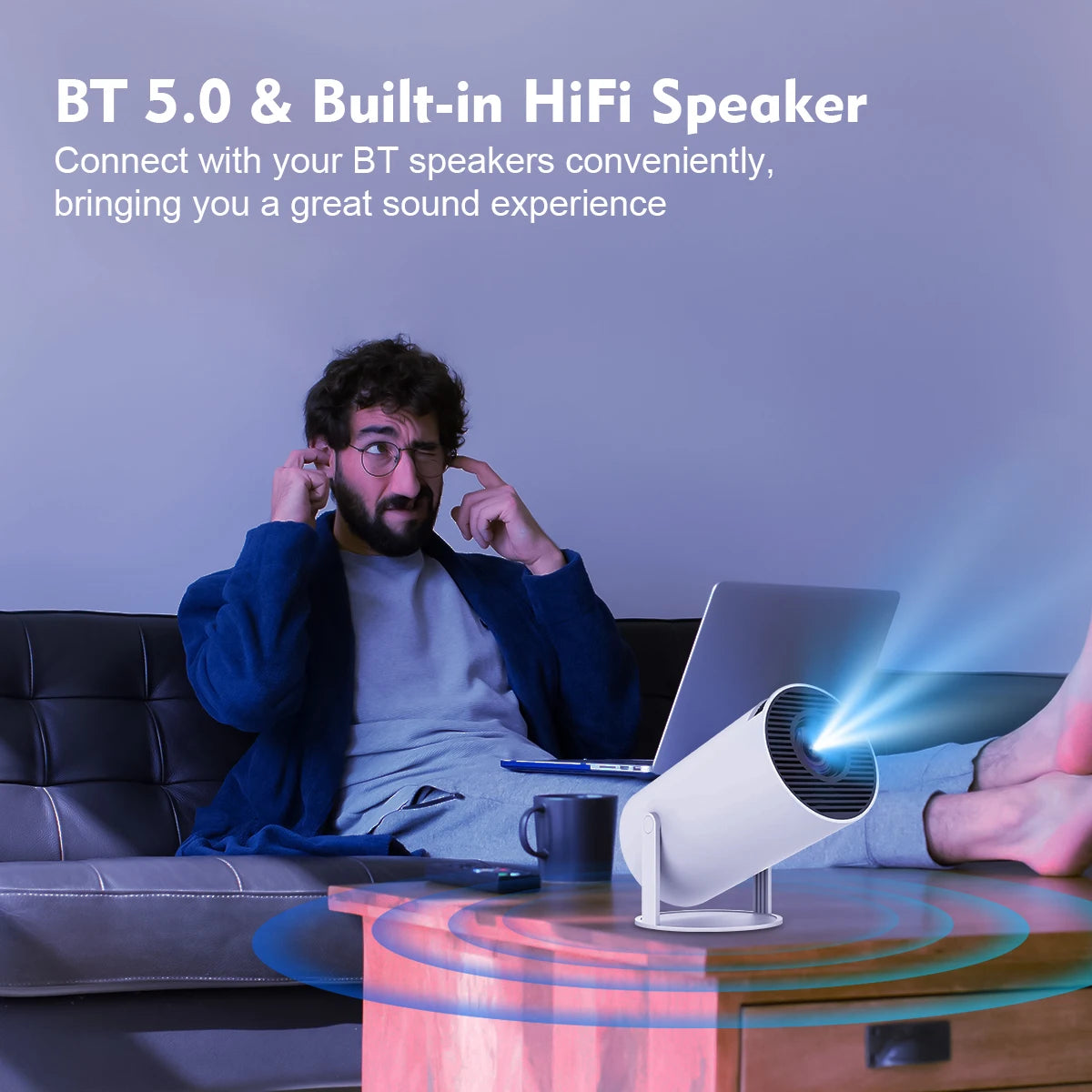 HY300 Pro 4K Android 11 Home Cinema Outdoor Projector