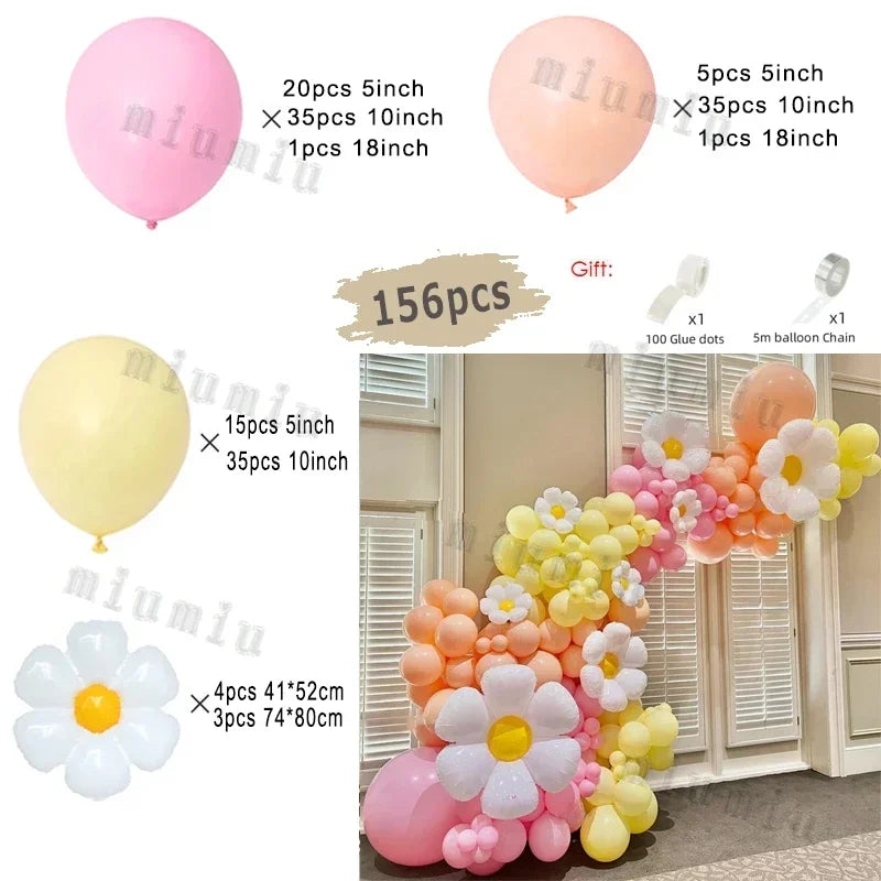 Macaron Rainbow Balloon Garland Arch Kit Girls Pastel Wedding Happy Birthday Party Pink Balloons Baby Shower Decoration Kid Gift