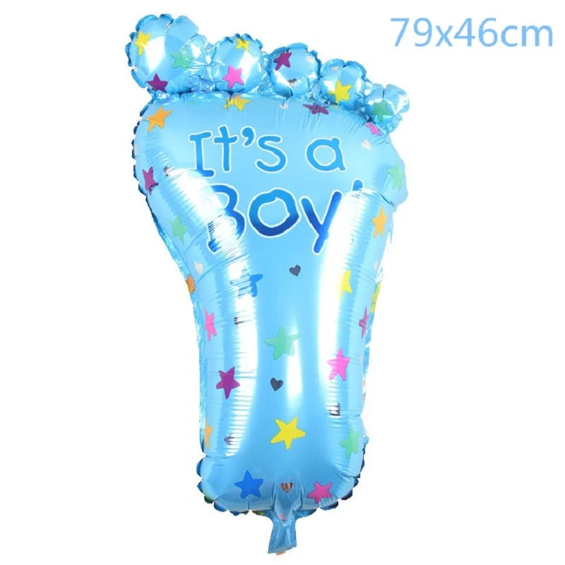 4D Transparent Baby Shower Boy Girl Bear Bubble Ball Kids 1st Birthday Party Blue Pink Helium Balloon Gender Reveal Decoration