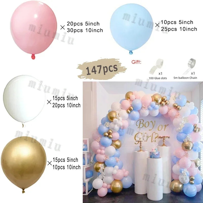Macaron Rainbow Balloon Garland Arch Kit Girls Pastel Wedding Happy Birthday Party Pink Balloons Baby Shower Decoration Kid Gift