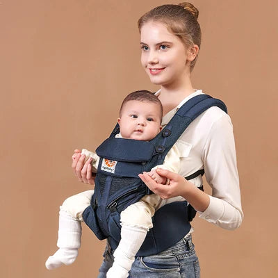 Breeze 360 Ergonomic Kid Kangaroo Infant Baby Carrier All Positions Sling Wrap Cool Air Mesh Cotton Backpack 0-36 Months Egobaby