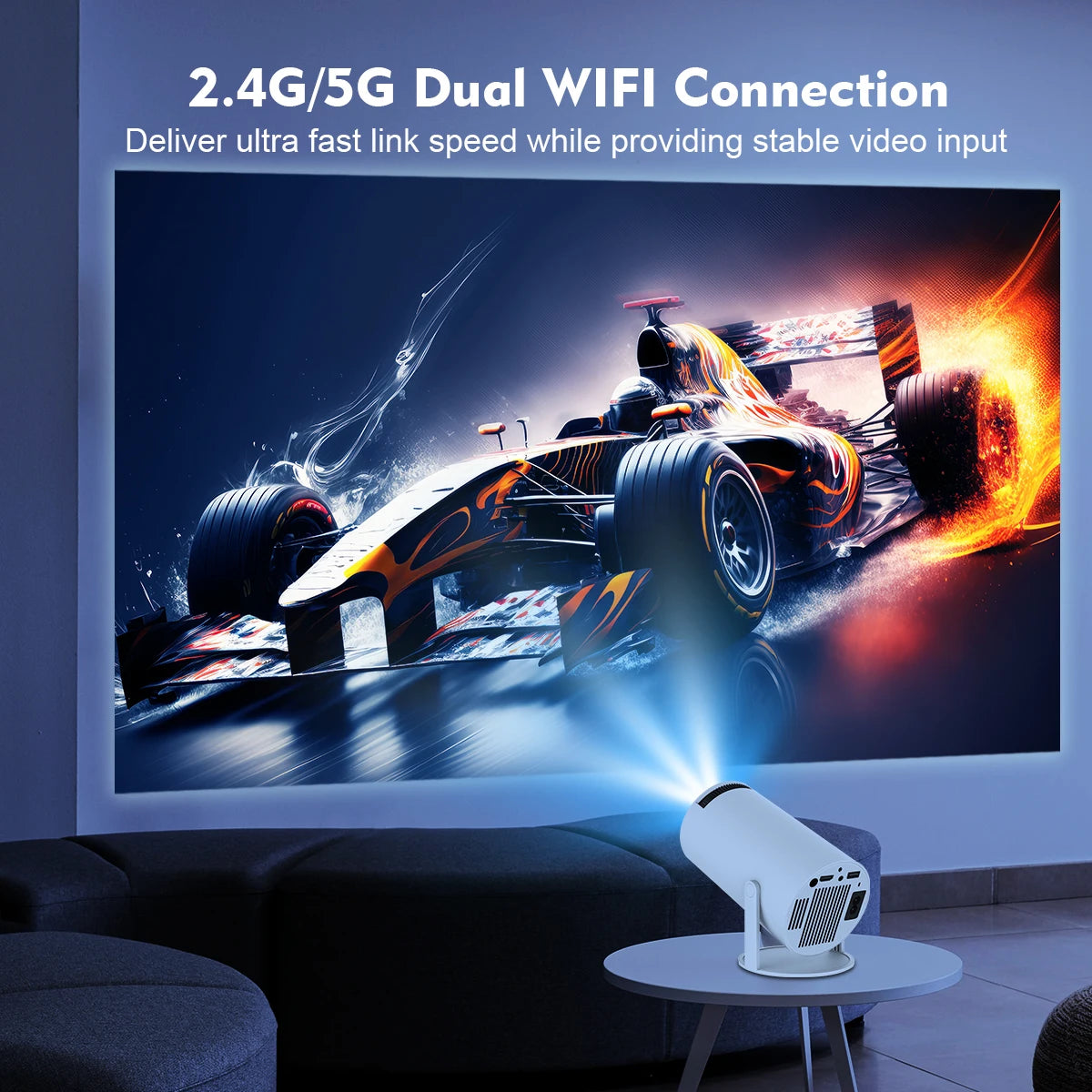 HY300 Pro 4K Android 11 Home Cinema Outdoor Projector
