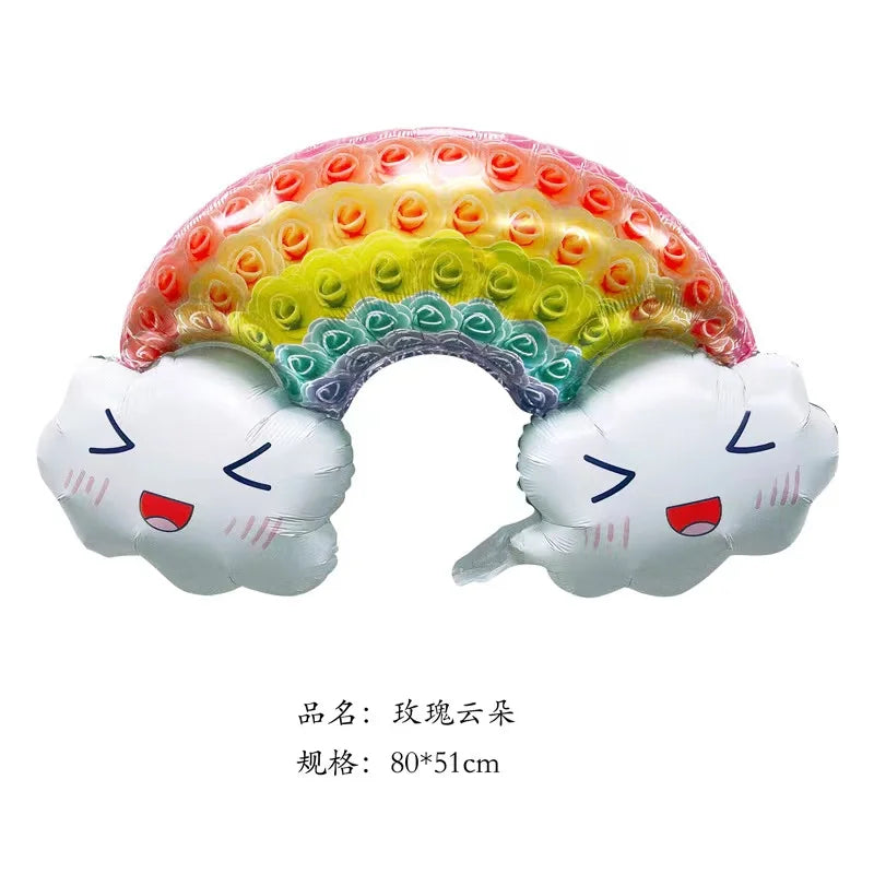 32Inch Donut globos Foil Balloon Fruit Ice Cream Helium Balloon Birthday Party Decoration Kids Toy Sweet Digital baby shower