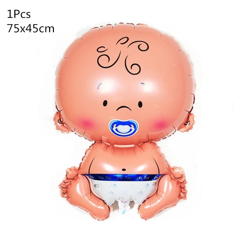 4D Transparent Baby Shower Boy Girl Bear Bubble Ball Kids 1st Birthday Party Blue Pink Helium Balloon Gender Reveal Decoration