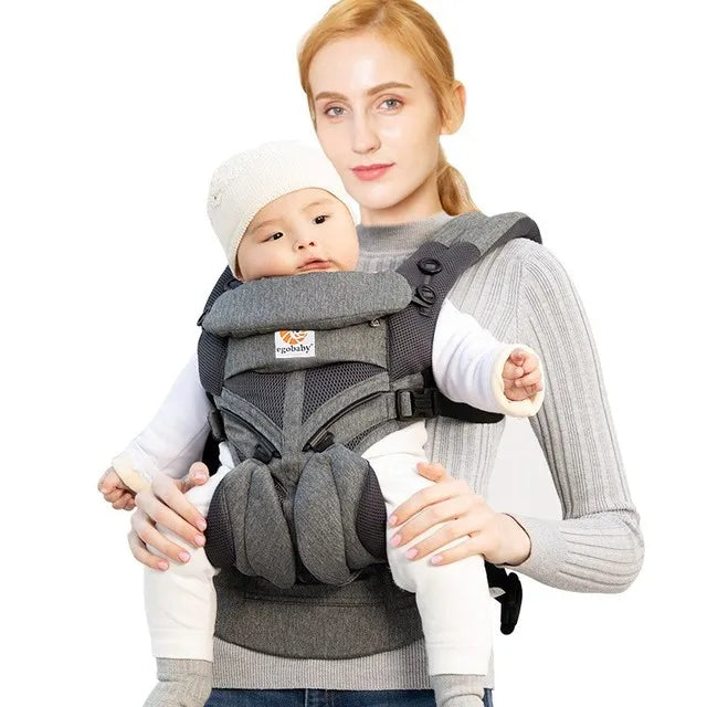 Breeze 360 Ergonomic Kid Kangaroo Infant Baby Carrier All Positions Sling Wrap Cool Air Mesh Cotton Backpack 0-36 Months Egobaby