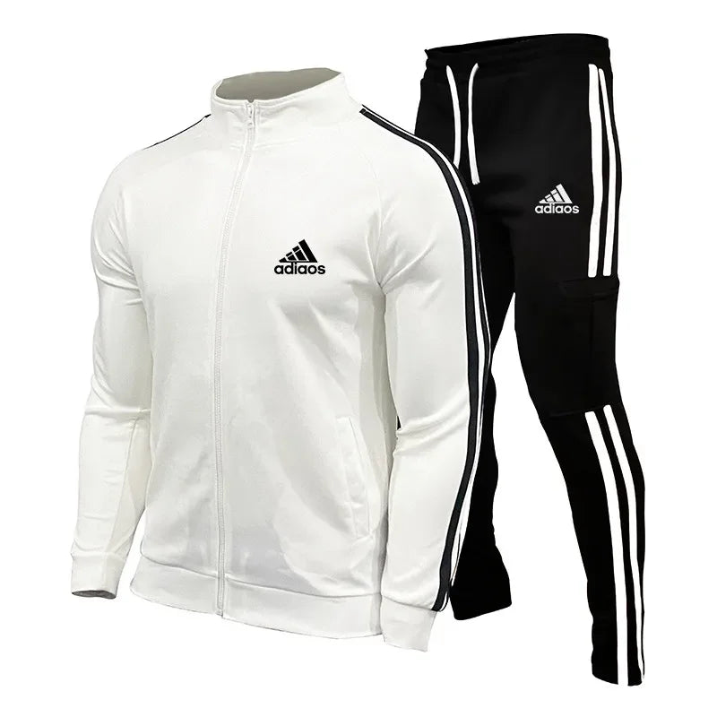 New Mens Tracksuits Men Sets Sweatshirt+sweatpants Tracksuit Zipper Stand Collar Sports Suit Jogging Fitness Men Clothing