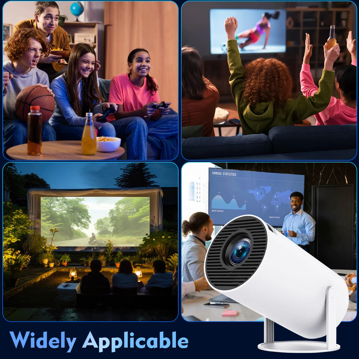 HY300 Pro 4K Android 11 Home Cinema Outdoor Projector
