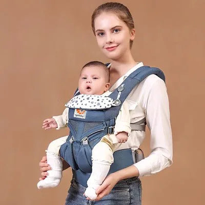 Breeze 360 Ergonomic Kid Kangaroo Infant Baby Carrier All Positions Sling Wrap Cool Air Mesh Cotton Backpack 0-36 Months Egobaby