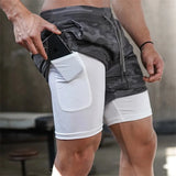 Running Shorts Men 2 In 1 Double-deck Quick Dry