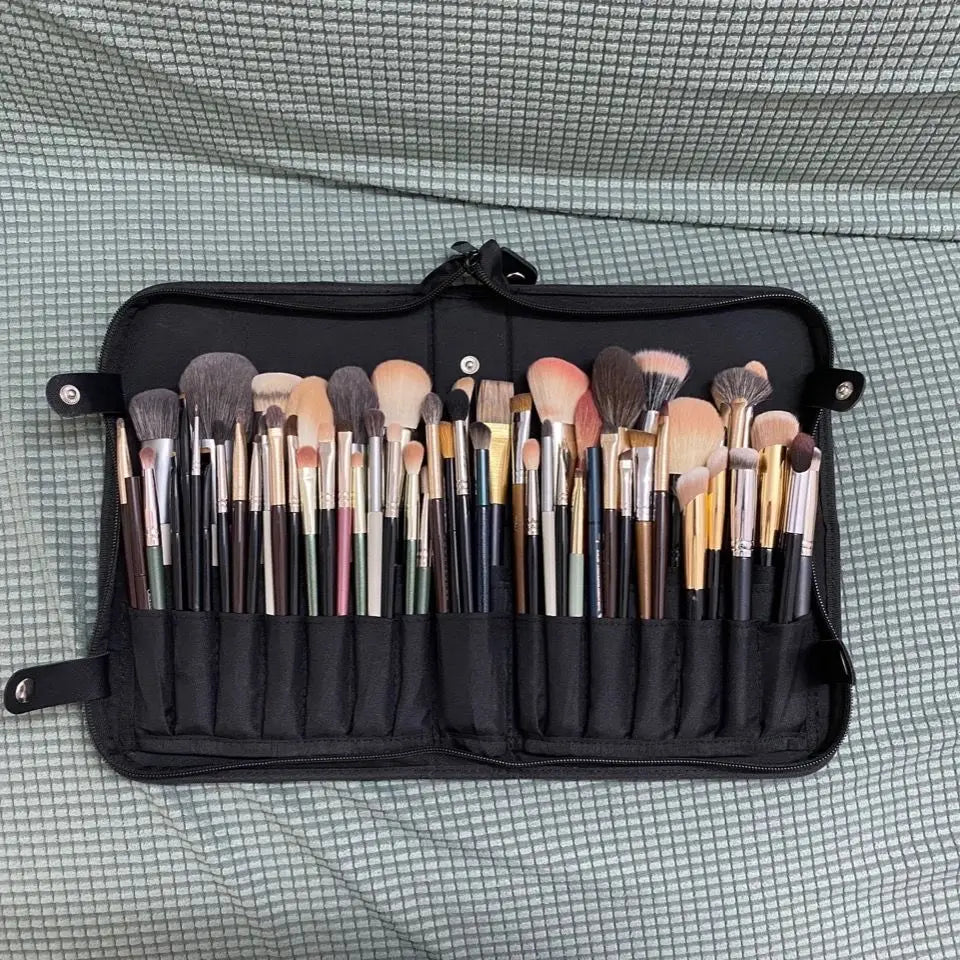 Women Foldable Makeup Brush Bag Organizer Female Travel Cosmetic Toiletry Case for Beauty Tools Wash Accessories Pouch