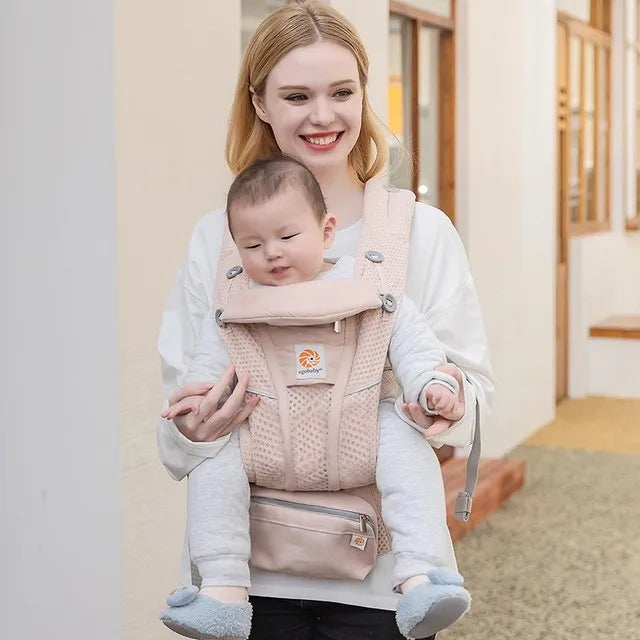 Breeze 360 Ergonomic Kid Kangaroo Infant Baby Carrier All Positions Sling Wrap Cool Air Mesh Cotton Backpack 0-36 Months Egobaby