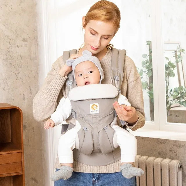 Breeze 360 Ergonomic Kid Kangaroo Infant Baby Carrier All Positions Sling Wrap Cool Air Mesh Cotton Backpack 0-36 Months Egobaby