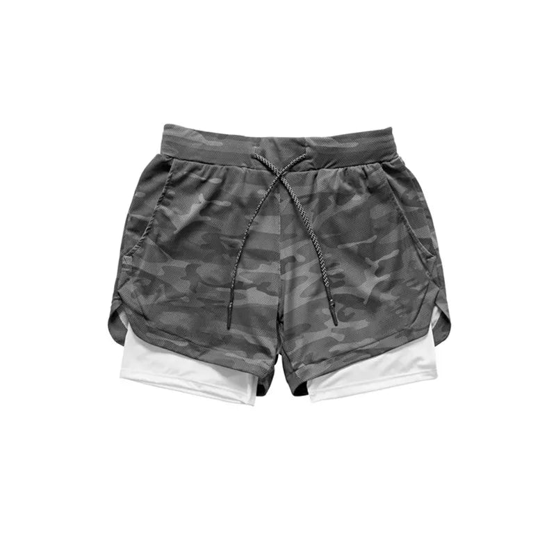 Running Shorts Men 2 In 1 Double-deck Quick Dry