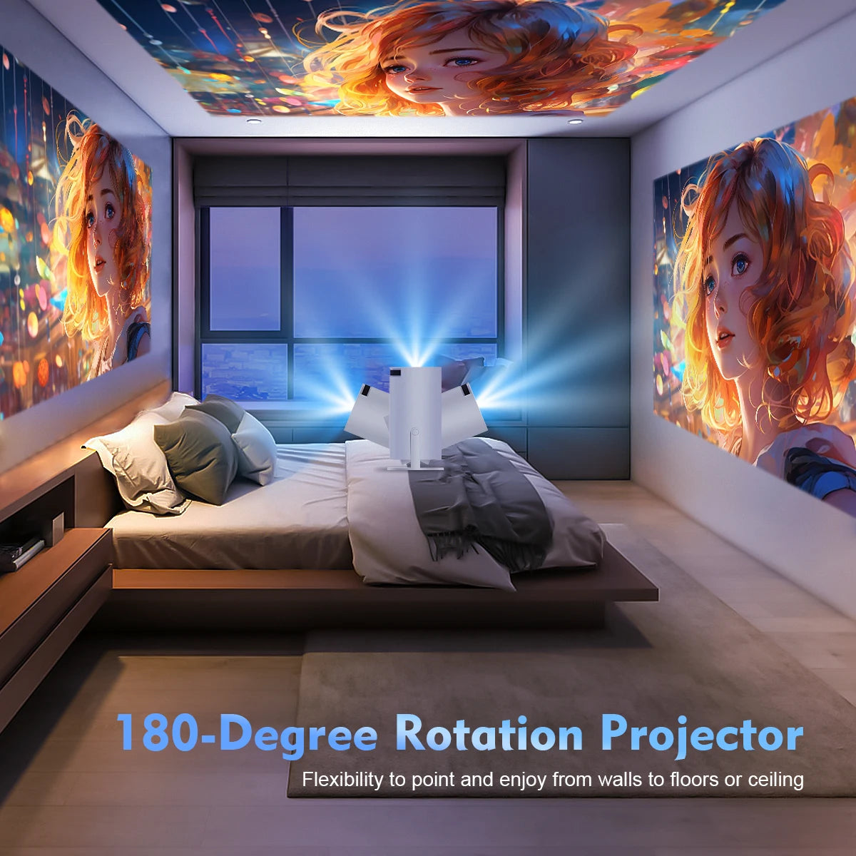 HY300 Pro 4K Android 11 Home Cinema Outdoor Projector