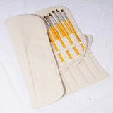 16/22 Holes Makeup Brush Storage Bag Women's Canvas Cosmetic Pouch Travel Fold Organizer Portable Bundle Strap Design Beauty Bag