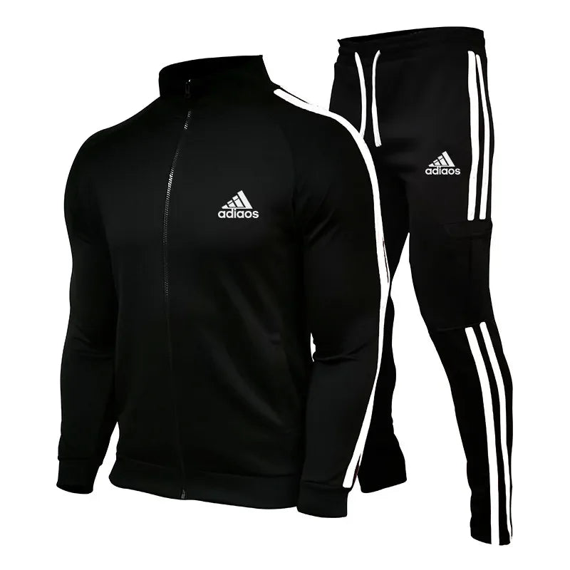 New Mens Tracksuits Men Sets Sweatshirt+sweatpants Tracksuit Zipper Stand Collar Sports Suit Jogging Fitness Men Clothing
