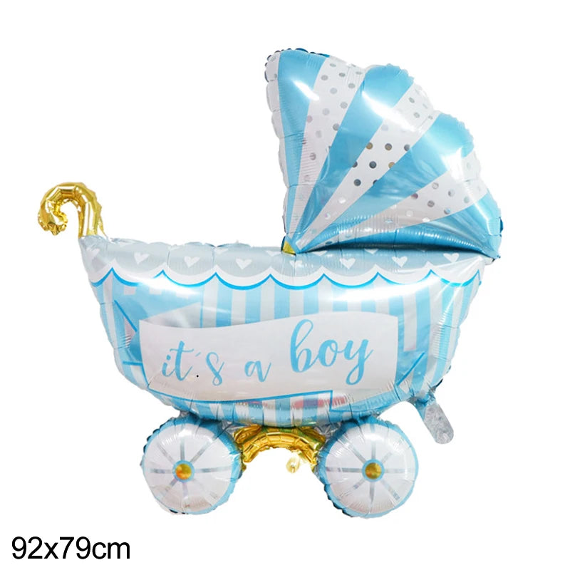 4D Transparent Baby Shower Boy Girl Bear Bubble Ball Kids 1st Birthday Party Blue Pink Helium Balloon Gender Reveal Decoration