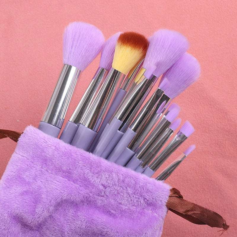 13pcs Makeup Brushes Set Eye Shadow Foundation Women Cosmetic Brush Eyeshadow Blush Beauty Soft Make Up Tools Bag