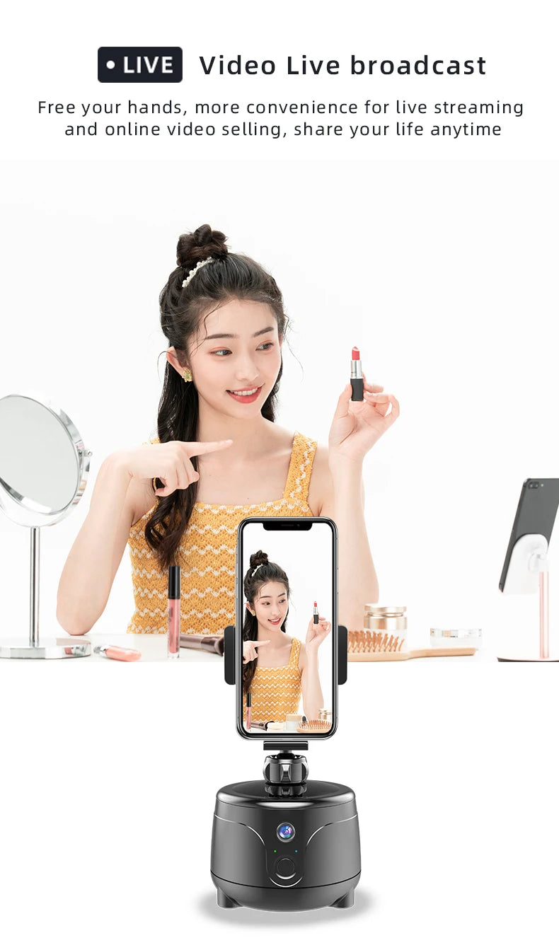 360 Degree AI Face Tracking Gimbal Stabilizer